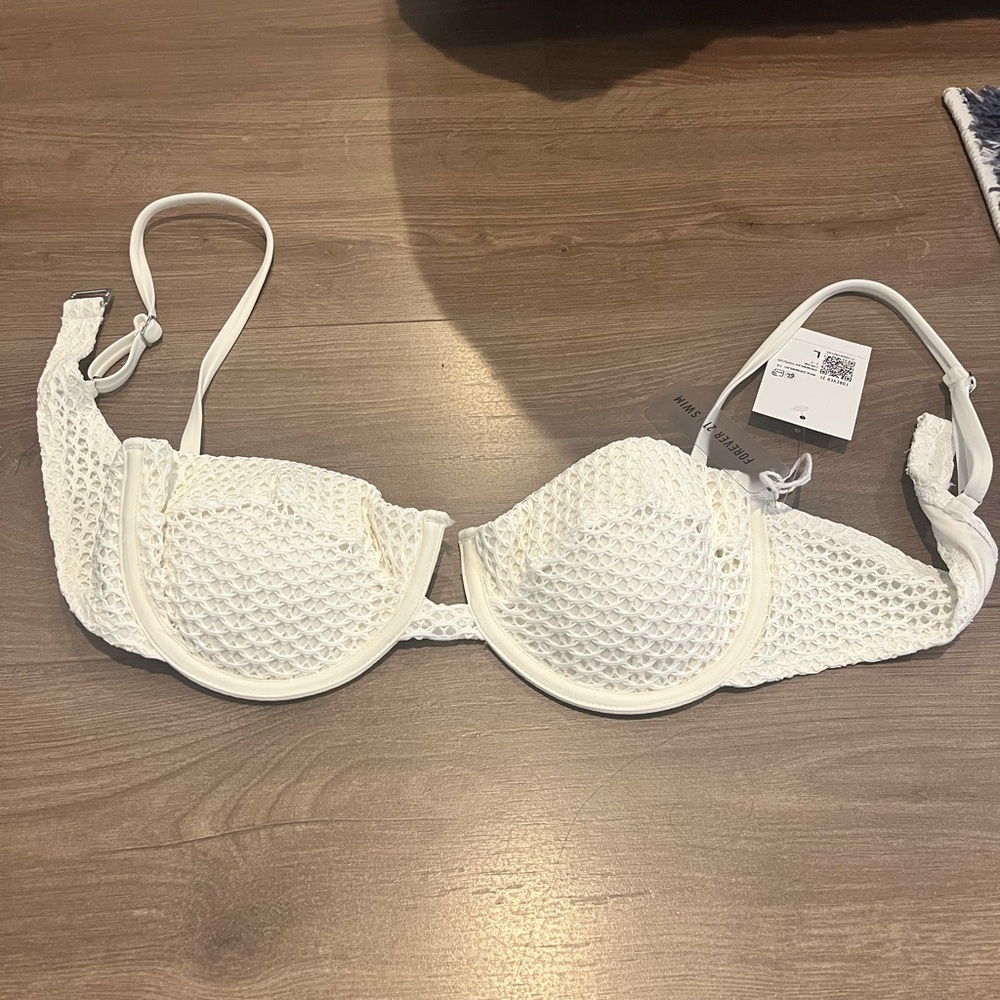 Forever 21 White Bikini with Lace Detail